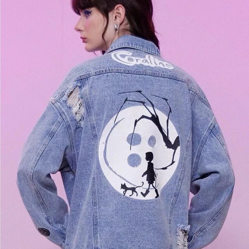 Coraline Jean Jacket Hot Topic NWT Sz XL - Picture 2 of 2